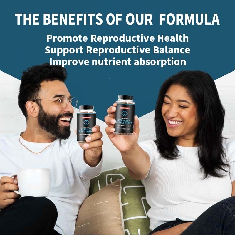 Integratore per la fertilità maschile OEM per aumentare la conta spermatica, la motilità e la forza, con Ashwagandha, Magnesio e Zinco