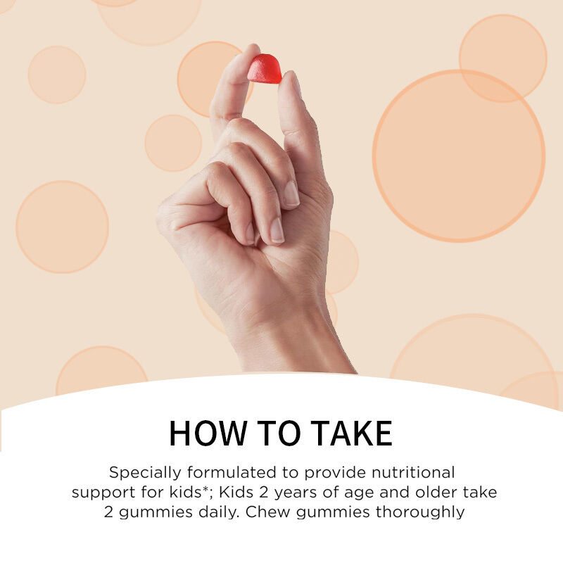 OEM Vitamina D3 Organica per Bambini Integratore di Vitamina D3 Gommose Salute Ossea e Immunitaria Gommose alla Vitamina D3