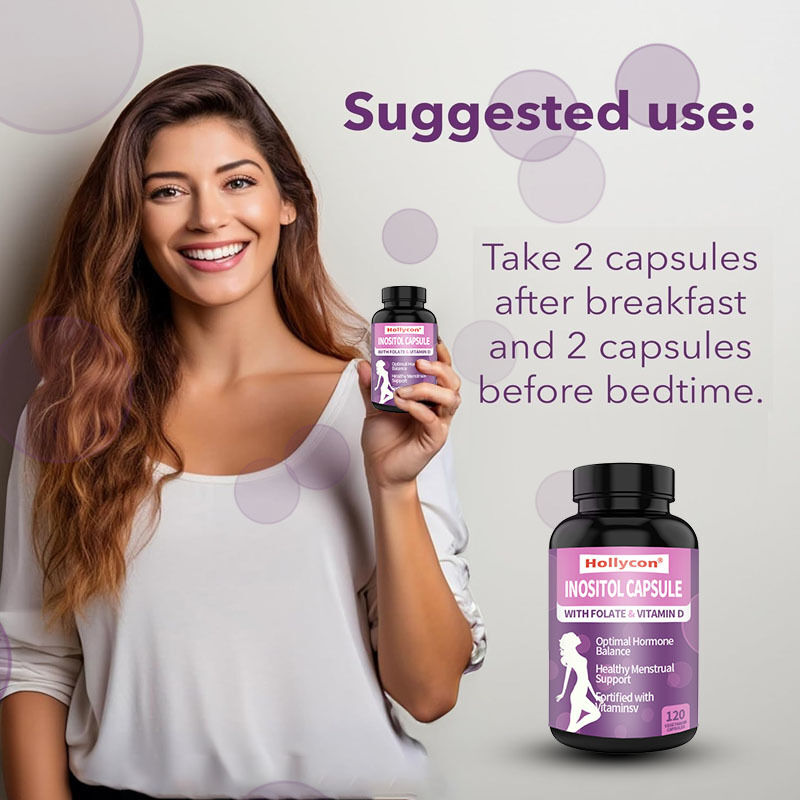Integratore di inositolo premium OEM Inositol Plus Ratio Equilibrio ormonale sano e supporto ovarico sano per le donne in capsule di inositolo