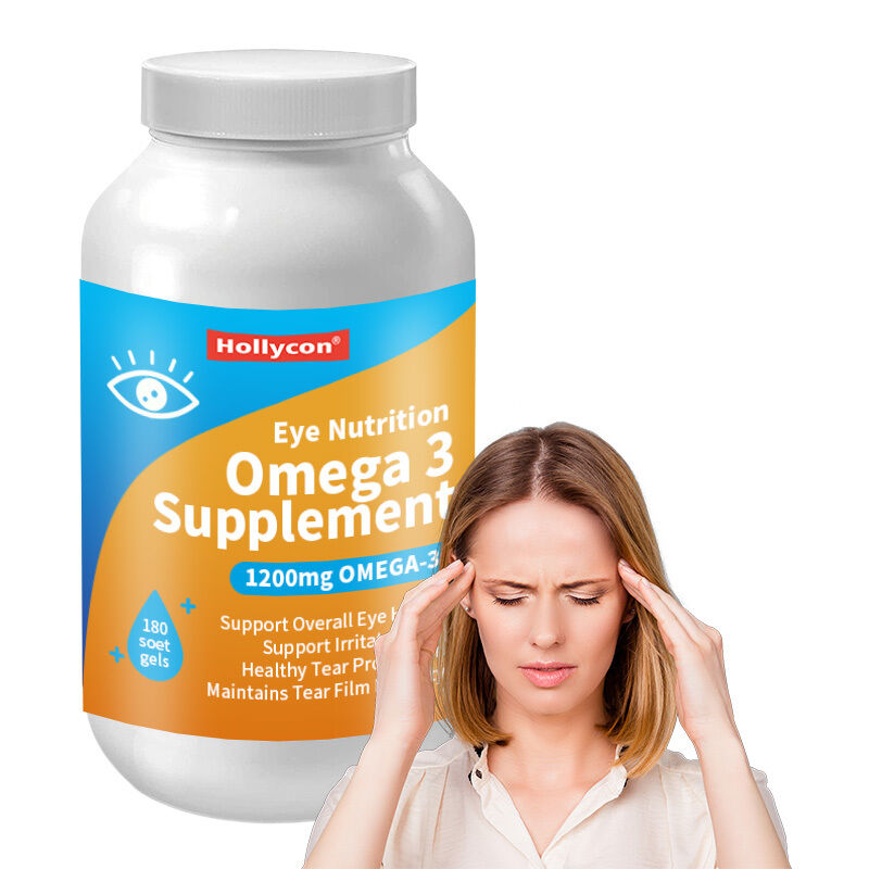 Integratore di Omega 3 OEM 1200mg per la Nutrizione Oculare con Olio di Lino Organico, Trigliceridi, Olio di Pesce e Vitamina E, Softgel Omega 3