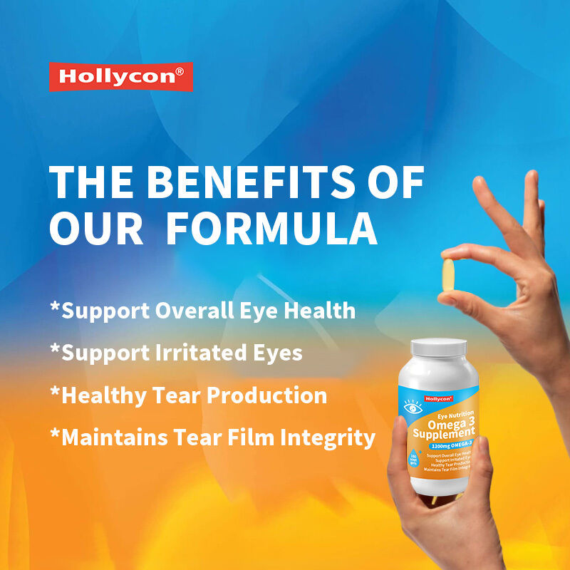 Integratore di Omega 3 OEM 1200mg per la Nutrizione Oculare con Olio di Lino Organico, Trigliceridi, Olio di Pesce e Vitamina E, Softgel Omega 3