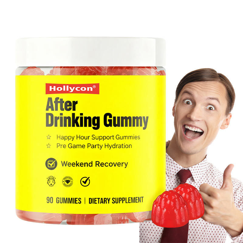 OEM Happy Hour Gummies Supplement Pre Game Party Idratazione Elettroliti Alcol DHM Cardo di latte Dopo aver bevuto Gummy