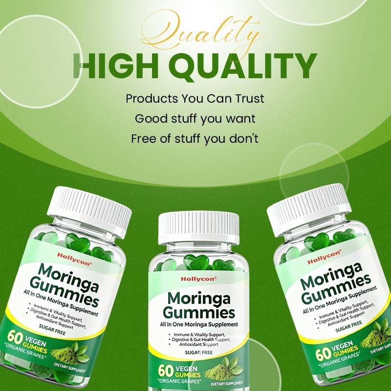 Supplemento di Moringa tutto in uno per il sistema immunitario e la vitalità Digestive e salute intestinale Supporto antiossidante Moringa gomma