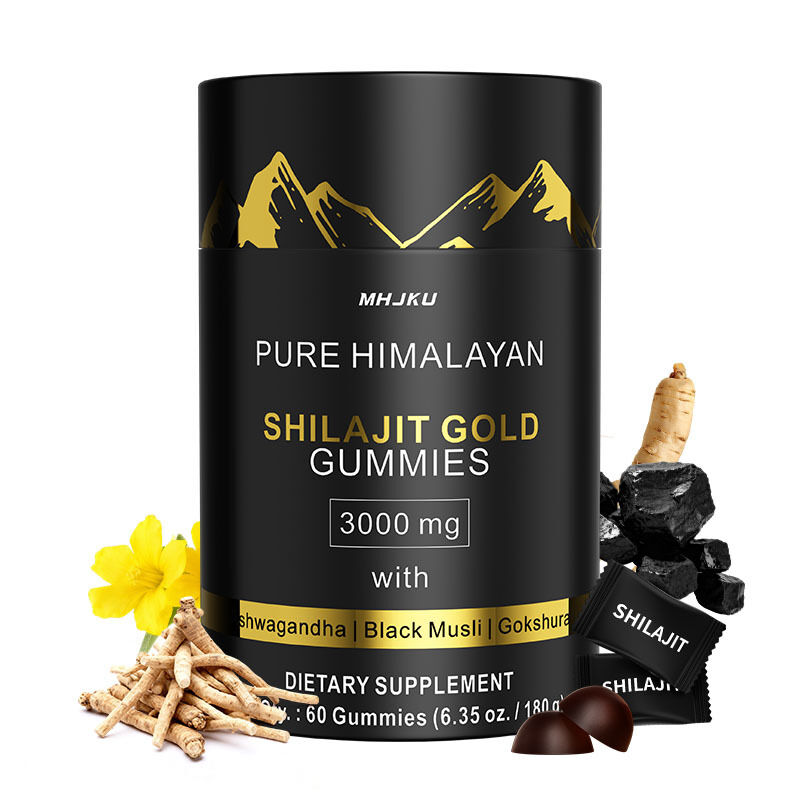 Marchi personalizzati gomme di Shilajit Himalayan Organic Pure Himalayan Shilajit Candy Booster cerebrale vegano gomme di Shilajit