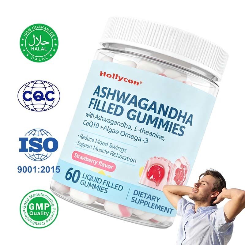 Produttore Originale Integratore Benessere Integratore di Vitamina D3 Vegano Omega 3 CoQ10 Ashwagandha Gummies per Adulti Benessere Corporeo Quotidiano