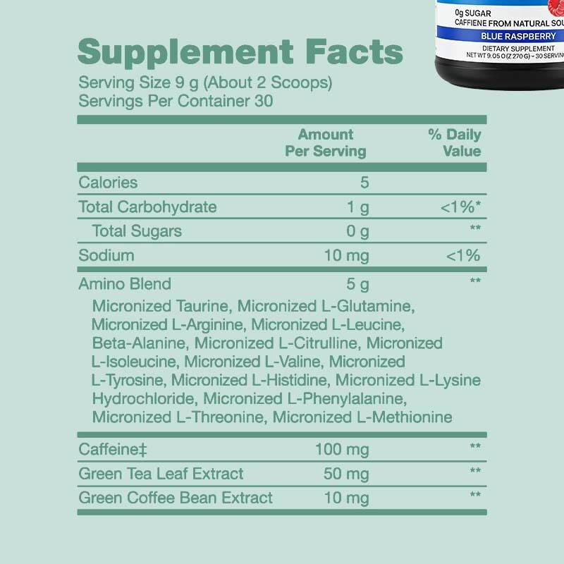 OEM/ODM Polvere di nutrizione sportiva personalizzata BCAA Aminoacido integratore con estratto di tè verde