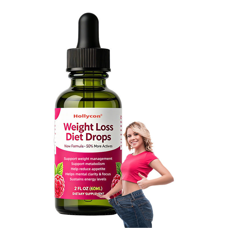 Rifornimento della fabbrica Gocce orali di benessere per la gestione quotidiana del peso | Integratore alimentare al gusto Lampone Diet Slim Drops
