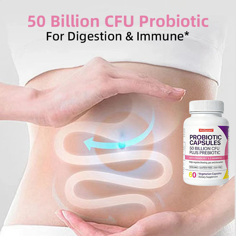 Ingrosso Capsule probiotiche 50 miliardi di CFU Supporto immunitario Salute digestiva Prebiotici Supplemento alimentare