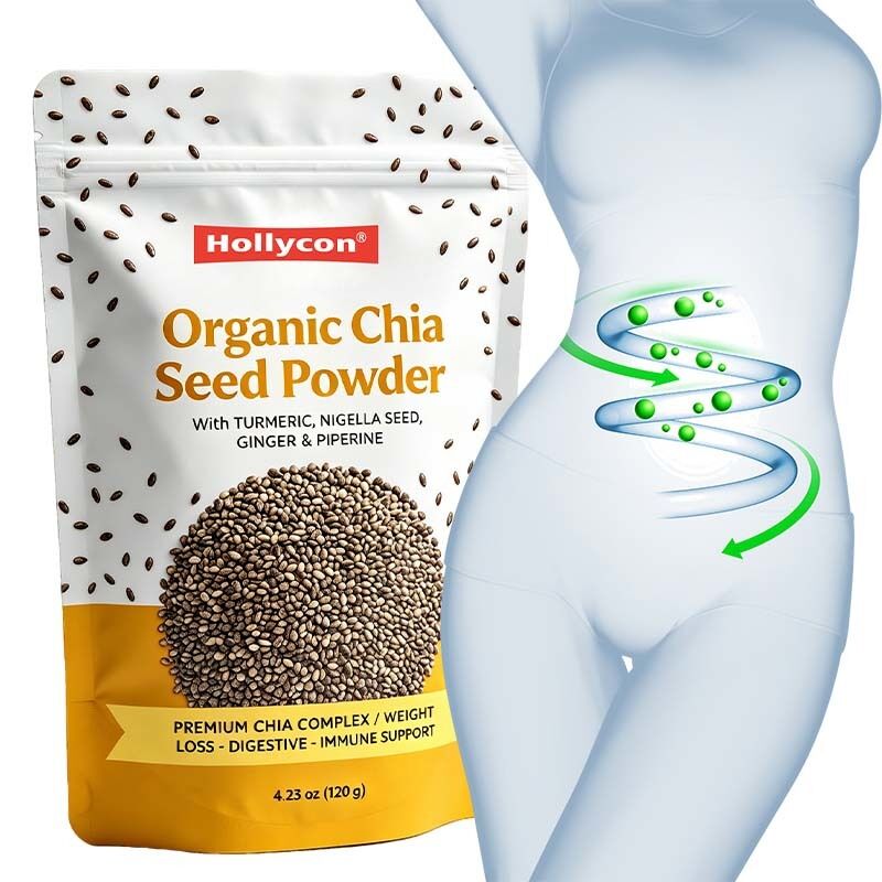 Polvere di semi di chia biologica ricca di fibre e proteine Supplemento con aromi personalizzati Fabbrica di fornitura diretta