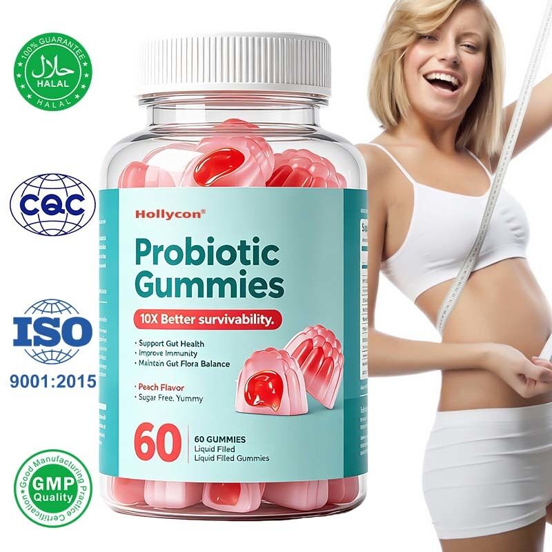 Probiotic Prebiotic Gummies with Dual Compound Formula for Balanced Inner Body Nutrition and Customizable OEM Service