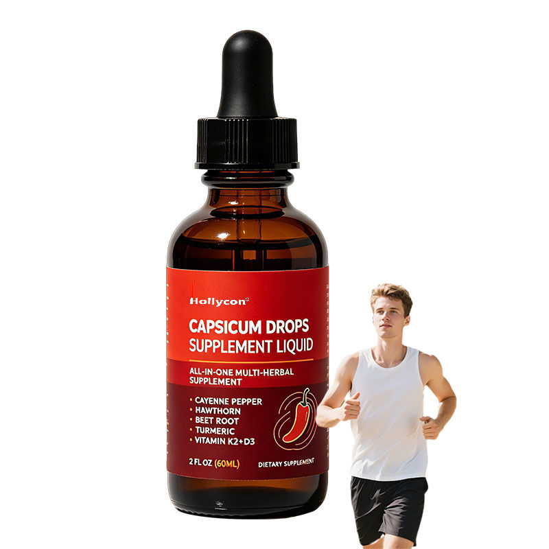 Gocce Liquide di Estratto di Capsico Personalizzabili OEM | Integratore Nutrizionale Multierbale da 60 ml con Durata di Conservazione di 24 Mesi