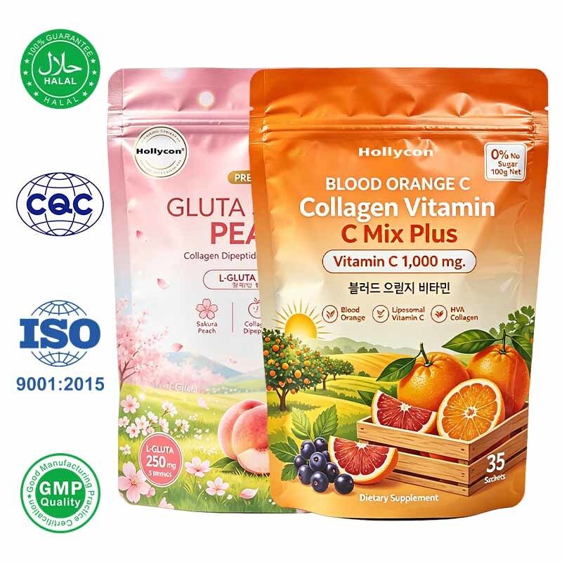 Miscela di VC e Glutatione in Polvere di Collagene con Aroma di Frutta, Formula Personalizzata ODM, Integratore Giornaliero