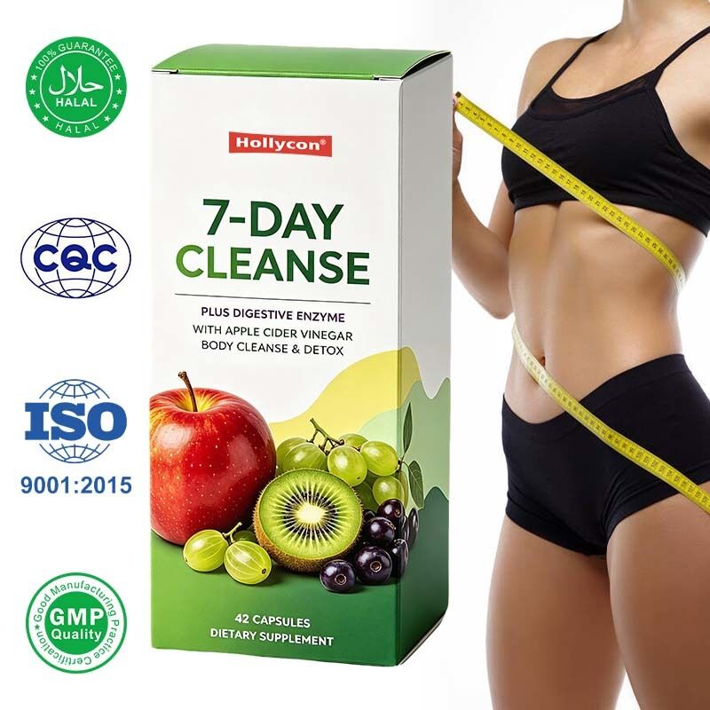 Capsule botaniche 7 giorni certificate GFSI HACCP | Integratore nutriente quotidiano a base di erbe a ciclo breve, etichetta privata personalizzabile
