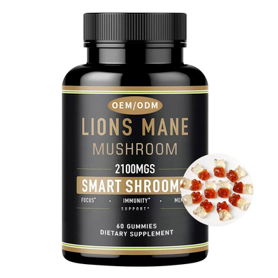 Mg organico 60 Gummies di Mane Mushroom Supplement 2100 dei leoni