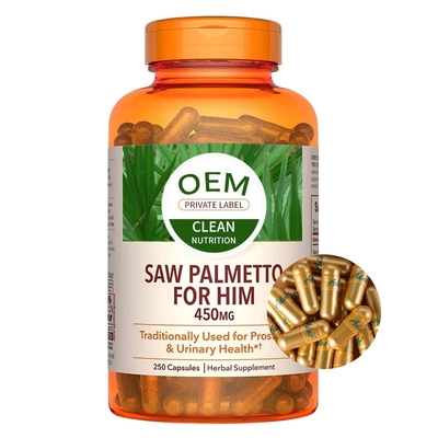 Il potenziamento maschio del Palmetto di sega completa le capsule della prostata 250