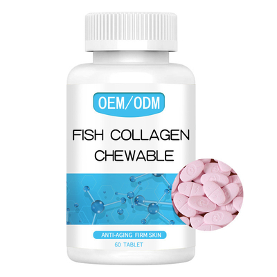 Il glutatione masticabile antinvecchiamento del collagene del pesce incapsula le compresse per l'imbiancatura della pelle