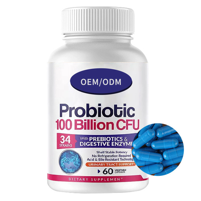 I batteri probiotici digestivi Capsuless del peso di perdita completa 100 miliardo CFU