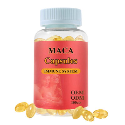 OEM Private Label Gold 500 Mg Capsule di Maca Supplemento di resistenza Capsule energetiche