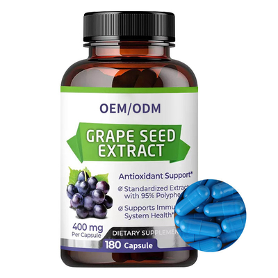 Supplementi antiossidanti anti-affaticamento OEM Estratto di semi di uva Capsule 400 mg