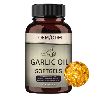 L'olio naturale Softgels dell'aglio incapsula l'etichetta privata 1500mg ha personalizzato per immunità di spinta