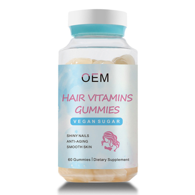 Capelli sani su misura Gummies di Gummies dei capelli della biotina del vegano per le unghie brillanti