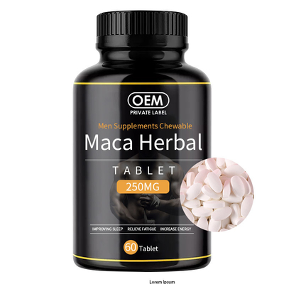 Compressa nera masticabile approvata dalla FDA di supplemento di Maca per il maschio