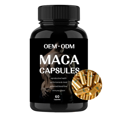 Mg 1500 più le capsule di supplemento della radice di Maca per distensione della tensione dell'uomo