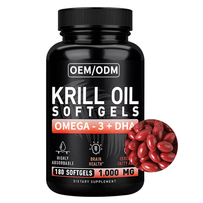 L'olio del krill di DHA Omega 3 Softgels incapsula i supplementi per salute del cuore
