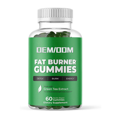 Supplementi grassi su misura del ripetitore del metabolismo del tè verde di Gummies del bruciatore del vegano