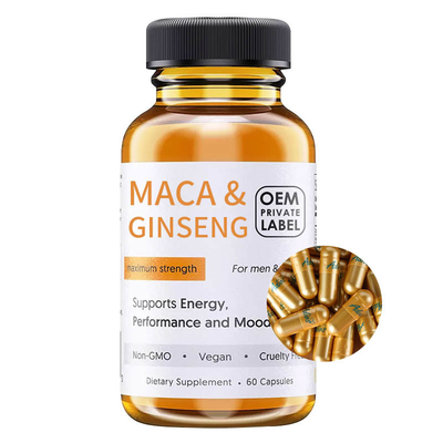 Aumenti le capsule di supplemento della radice di Maca del ginseng di libido per gli uomini