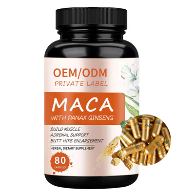 Il panax ginseng Extractum del ODM Maca incapsula il supplemento maschio