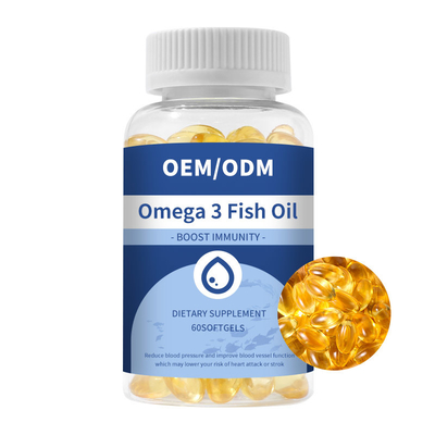 L'acido grasso Omega del ODM 3 capsule Softgel dell'olio di pesce migliora Brain Health