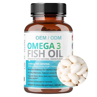 Olio di pesce Omega 3 capsule di Softgel DHA EPA per Brain Health