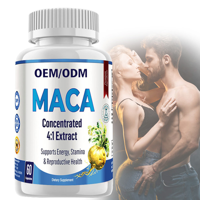 Capsule organiche della radice di Maca per il supplemento della polvere della radice di Maca degli uomini delle donne