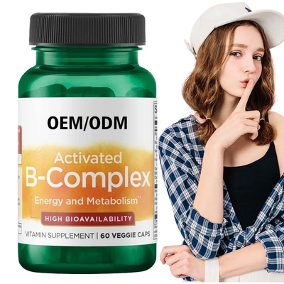 Biodisponibilità attivata della capsula del complesso delle vitamine B alta 60 capsule di Veg