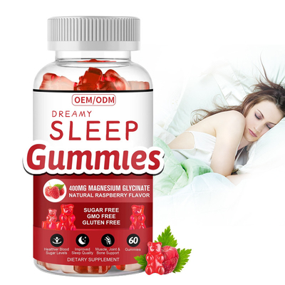 Le caramelle gommose alla melatonina senza glutine supportano il sonno rilassano la melatonina, la vitamina D, il magnesio, l'estratto di melissa