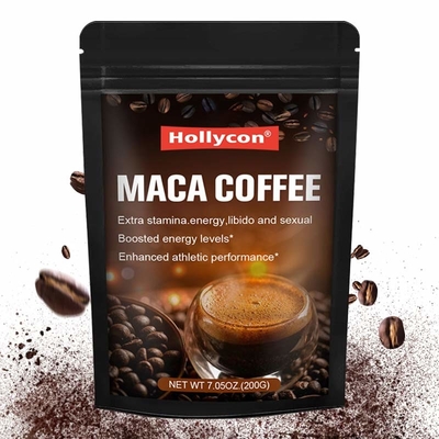 Integratore di radice di maca da 200 g certificato GMP polvere di caffè marrone