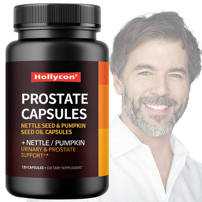 Le capsule sicure della prostata dell'alimento irritano l'olio del seme di zucca del seme per prostatite dell'uomo