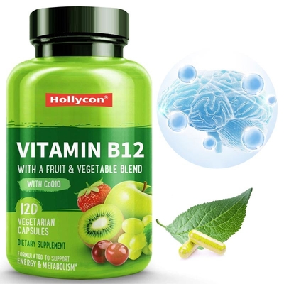 FDA Vitamina B12 Capsule Metil Folato Vitamina B6 Frutta Verdura Miscela Supporta Energia Sana Vegana