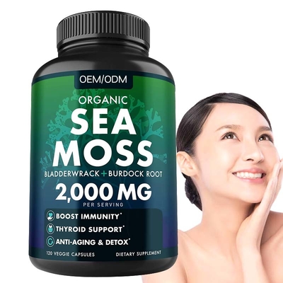 Mare OMG Moss Raw di Moss Capsules Wildcrafted Non del mare organico Unflavored 60 pillole libere di Seamoss del glutine