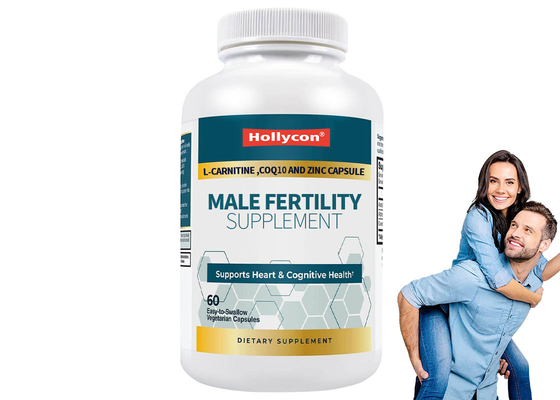 60pcs Supplemento di fertilità maschile L-carnitina CoQ10 Capsula di zinco