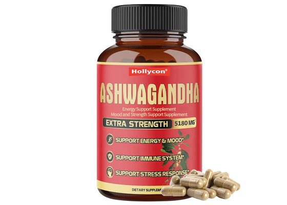 OEM Ashwagandha Capsule 90pcs Supplementi di potenziamento maschile Supporto di energia Capsule maschili