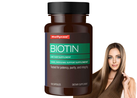 Supplemento alimentare Capsule di biotina 130PCS Supporto per capelli, pelle, unghie Salute