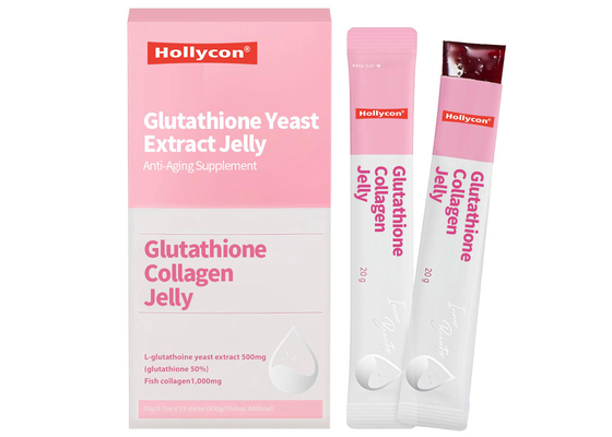 ODM Glutatione Collagene Jelly Supporto per la salute della pelle Supplemento anti-invecchiamento Glutatione lievito estratto gelatina