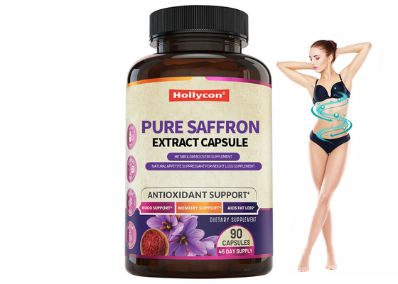 Supplemento di capsule di estratto di zafferano puro OEM per un stimolante del metabolismo della digestione sana