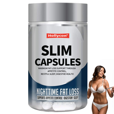 OEM Supplemento di perdita di grasso massimo supporto attraverso il controllo dell'appetito, sonno riposante, salute digestiva Slim Capsule