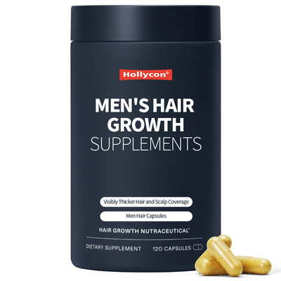 OEM Supplementi per la crescita dei capelli maschili Capelli visibilmente più spessi e copertura del cuoio capelluto Capsule per capelli maschili