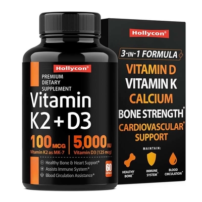 Supplementi per la forza ossea per le capsule di calcio di vitamina D3 K2