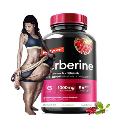 OEM Berberina Capsule Berberina HCL Suppressore dell' appetito Supplemento dimagrante Pillole per la perdita di peso