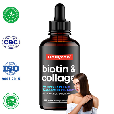 OEM capelli stimolanti gocce integratore di collagene sostiene la crescita dei capelli